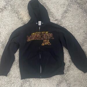 Unisex U OF M full zip! Lightweight but breathable material!